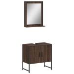 vidaXL Set dulapuri de baie, 2 piese, stejar maro, lemn prelucrat vidaXL Set dulapuri de baie, 2 piese, stejar maro, lemn prelucrat