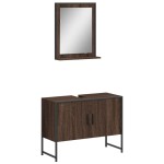 vidaXL Set dulapuri de baie, 2 piese, stejar maro, lemn prelucrat vidaXL Set dulapuri de baie, 2 piese, stejar maro, lemn prelucrat