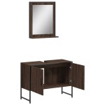vidaXL Set dulapuri de baie, 2 piese, stejar maro, lemn prelucrat vidaXL Set dulapuri de baie, 2 piese, stejar maro, lemn prelucrat