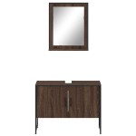 vidaXL Set dulapuri de baie, 2 piese, stejar maro, lemn prelucrat vidaXL Set dulapuri de baie, 2 piese, stejar maro, lemn prelucrat