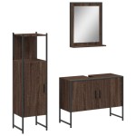 vidaXL Set dulapuri de baie, 3 piese, stejar maro, lemn prelucrat vidaXL Set dulapuri de baie, 3 piese, stejar maro, lemn prelucrat