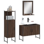 vidaXL Set dulapuri de baie, 3 piese, stejar maro, lemn prelucrat vidaXL Set dulapuri de baie, 3 piese, stejar maro, lemn prelucrat