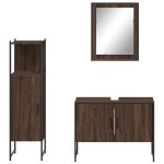 vidaXL Set dulapuri de baie, 3 piese, stejar maro, lemn prelucrat vidaXL Set dulapuri de baie, 3 piese, stejar maro, lemn prelucrat