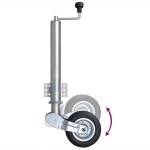 vidaXL Roată manevră remorcă 60 mm 2 tub susținere/2 cleme despicate vidaXL Roată manevră remorcă 60 mm 2 tub susținere/2 cleme despicate