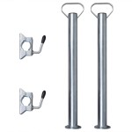 vidaXL Roată manevră remorcă 60 mm 2 tub susținere/2 cleme despicate vidaXL Roată manevră remorcă 60 mm 2 tub susținere/2 cleme despicate