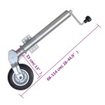 vidaXL Roată manevră remorcă 60 mm 2 tub susținere/2 cleme despicate vidaXL Roată manevră remorcă 60 mm 2 tub susținere/2 cleme despicate