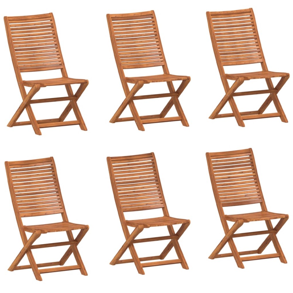 vidaXL Scaune grădină pliabile 6 buc. 51x66x95 cm lemn masiv acacia