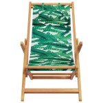 vidaXL Scaune de plajă pliabile 2 buc model frunze, textil/lemn masiv vidaXL Scaune de plajă pliabile 2 buc model frunze, textil/lemn masiv