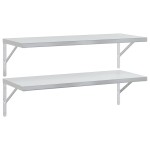 vidaXL Rafturi de perete 2 buc., 100x40 cm, argintiu oțel inoxidabil