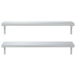 vidaXL Rafturi de perete 2 buc., 100x30 cm, argintiu oțel inoxidabil vidaXL Rafturi de perete 2 buc., 100x30 cm, argintiu oțel inoxidabil