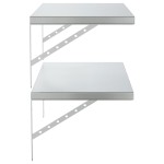 vidaXL Rafturi de perete, 2 buc., 75x40 cm, argintiu, oțel inoxidabil vidaXL Rafturi de perete, 2 buc., 75x40 cm, argintiu, oțel inoxidabil