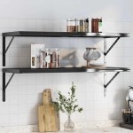 vidaXL Rafturi de perete 2 buc., 100x40 cm, negru oțel inoxidabil vidaXL Rafturi de perete 2 buc., 100x40 cm, negru oțel inoxidabil