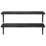 vidaXL Rafturi de perete 2 buc., 100x40 cm, negru oțel inoxidabil vidaXL Rafturi de perete 2 buc., 100x40 cm, negru oțel inoxidabil