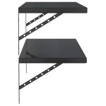 vidaXL Rafturi de perete 2 buc., 100x40 cm, negru oțel inoxidabil vidaXL Rafturi de perete 2 buc., 100x40 cm, negru oțel inoxidabil
