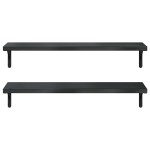 vidaXL Rafturi de perete 2 buc., 100x30 cm, negru oțel inoxidabil vidaXL Rafturi de perete 2 buc., 100x30 cm, negru oțel inoxidabil