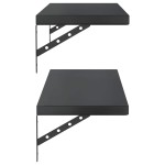 vidaXL Rafturi de perete 2 buc., 100x30 cm, negru oțel inoxidabil vidaXL Rafturi de perete 2 buc., 100x30 cm, negru oțel inoxidabil