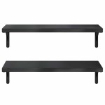 vidaXL Rafturi de perete, 2 buc., 75x30 cm, negru oțel inoxidabil vidaXL Rafturi de perete, 2 buc., 75x30 cm, negru oțel inoxidabil
