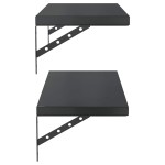 vidaXL Rafturi de perete, 2 buc., 75x30 cm, negru oțel inoxidabil vidaXL Rafturi de perete, 2 buc., 75x30 cm, negru oțel inoxidabil