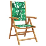 vidaXL Scaune de grădină rabatabile 6 buc., textil verde/lemn masiv vidaXL Scaune de grădină rabatabile 6 buc., textil verde/lemn masiv