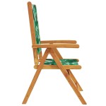 vidaXL Scaune de grădină rabatabile 6 buc., textil verde/lemn masiv vidaXL Scaune de grădină rabatabile 6 buc., textil verde/lemn masiv