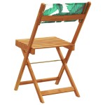vidaXL Scaune de grădină pliabile 6 buc., textil verde/lemn masiv