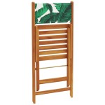 vidaXL Scaune de grădină pliabile 6 buc., textil verde/lemn masiv
