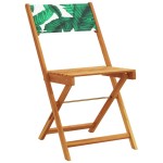 vidaXL Scaune de grădină pliabile 8 buc., textil verde/lemn masiv