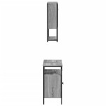vidaXL Set mobilier de baie, 2 piese, gri sonoma, lemn prelucrat vidaXL Set mobilier de baie, 2 piese, gri sonoma, lemn prelucrat