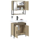 vidaXL Set mobilier de baie, 2 piese, stejar sonoma, lemn prelucrat vidaXL Set mobilier de baie, 2 piese, stejar sonoma, lemn prelucrat