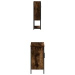 vidaXL Set mobilier de baie, 2 piese, stejar fumuriu, lemn prelucrat vidaXL Set mobilier de baie, 2 piese, stejar fumuriu, lemn prelucrat