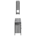 vidaXL Set mobilier de baie, 3 piese, gri sonoma, lemn prelucrat vidaXL Set mobilier de baie, 3 piese, gri sonoma, lemn prelucrat