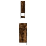 vidaXL Set mobilier de baie, 3 piese, stejar fumuriu, lemn prelucrat vidaXL Set mobilier de baie, 3 piese, stejar fumuriu, lemn prelucrat