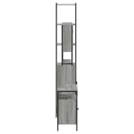 vidaXL Set mobilier de baie, 3 piese, gri sonoma, lemn prelucrat vidaXL Set mobilier de baie, 3 piese, gri sonoma, lemn prelucrat