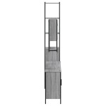 vidaXL Set mobilier de baie, 4 piese, gri sonoma, lemn prelucrat