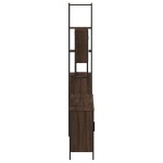 vidaXL Set mobilier de baie, 4 piese, stejar maro, lemn prelucrat