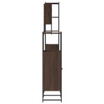 vidaXL Set mobilier de baie, 4 piese, stejar maro, lemn prelucrat