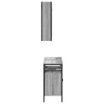 vidaXL Set mobilier de baie, 2 piese, gri sonoma, lemn prelucrat vidaXL Set mobilier de baie, 2 piese, gri sonoma, lemn prelucrat