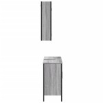 vidaXL Set mobilier de baie, 2 piese, gri sonoma, lemn prelucrat vidaXL Set mobilier de baie, 2 piese, gri sonoma, lemn prelucrat
