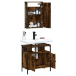 vidaXL Set mobilier de baie, 2 piese, stejar fumuriu, lemn prelucrat vidaXL Set mobilier de baie, 2 piese, stejar fumuriu, lemn prelucrat