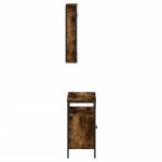 vidaXL Set mobilier de baie, 2 piese, stejar fumuriu, lemn prelucrat vidaXL Set mobilier de baie, 2 piese, stejar fumuriu, lemn prelucrat