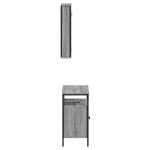 vidaXL Set mobilier de baie, 2 piese, gri sonoma, lemn prelucrat vidaXL Set mobilier de baie, 2 piese, gri sonoma, lemn prelucrat