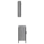 vidaXL Set mobilier de baie, 2 piese, gri sonoma, lemn prelucrat vidaXL Set mobilier de baie, 2 piese, gri sonoma, lemn prelucrat