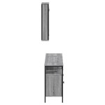 vidaXL Set mobilier de baie, 3 piese, gri sonoma, lemn prelucrat vidaXL Set mobilier de baie, 3 piese, gri sonoma, lemn prelucrat