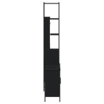 vidaXL Set mobilier de baie, 3 piese, negru, lemn compozit vidaXL Set mobilier de baie, 3 piese, negru, lemn compozit