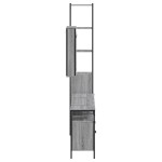 vidaXL Set mobilier de baie, 4 piese, gri sonoma, lemn prelucrat