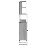 vidaXL Set mobilier de baie, 4 piese, gri sonoma, lemn prelucrat