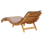 vidaXL Șezlonguri cu perne, 2 buc., taupe, lemn masiv de acacia vidaXL Șezlonguri cu perne, 2 buc., taupe, lemn masiv de acacia