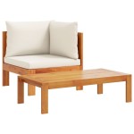 vidaXL Set canapele de grădină cu perne, 4 piese, lemn masiv de acacia vidaXL Set canapele de grădină cu perne, 4 piese, lemn masiv de acacia