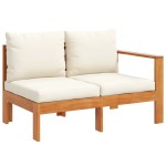vidaXL Set canapele de grădină cu perne, 4 piese, lemn masiv de acacia vidaXL Set canapele de grădină cu perne, 4 piese, lemn masiv de acacia