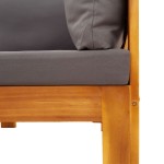 vidaXL Set canapele de grădină cu perne, 4 piese, lemn masiv de acacia